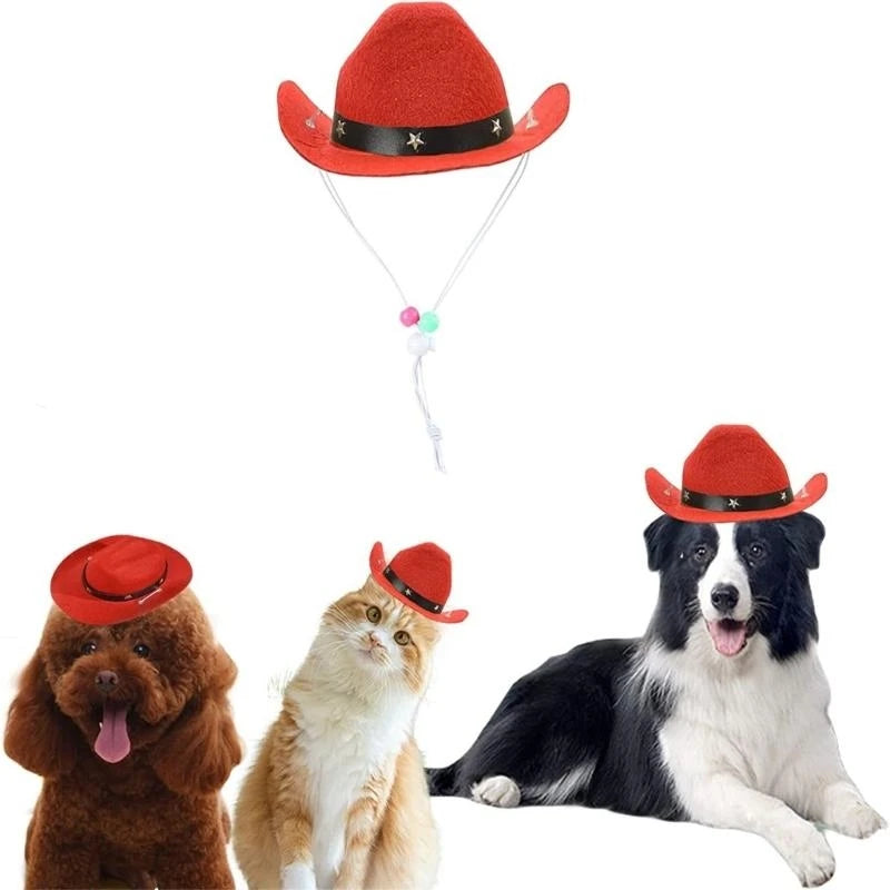 Dog Cowboy Costume Hat Bandanas