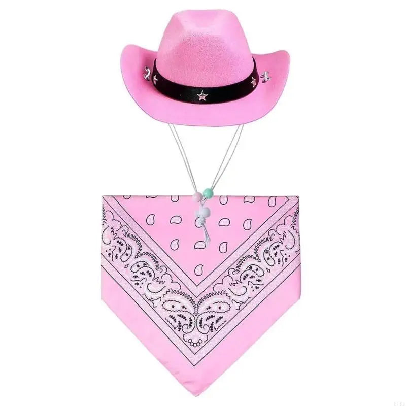 Dog Cowboy Costume Hat Bandanas