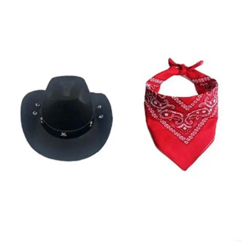 Dog Cowboy Costume Hat Bandanas